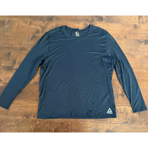 Reebok Base Layer Performance Long Sleeve Shirt Mens XL Black Quick-Dry Athletic